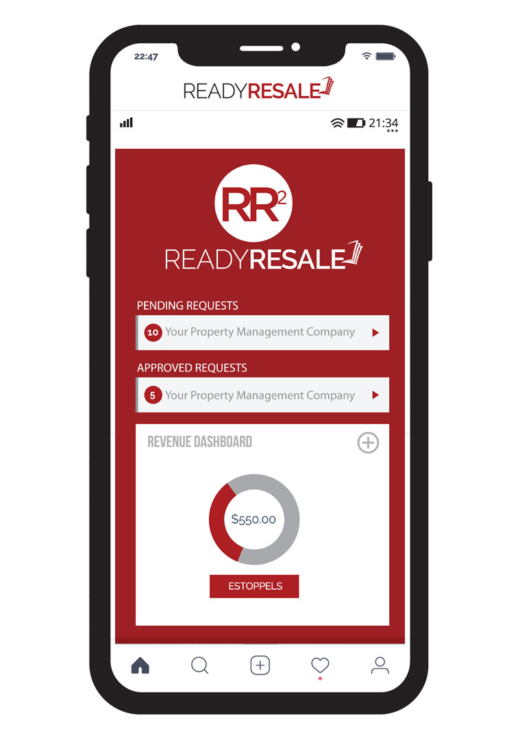 ReadyRESALE Cloud Based RR2 Application Dashboard