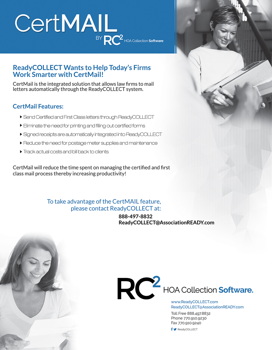 Certified mail option through RC2