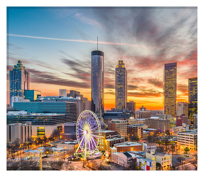 The State of Georgia - City of Atlanta Skyline